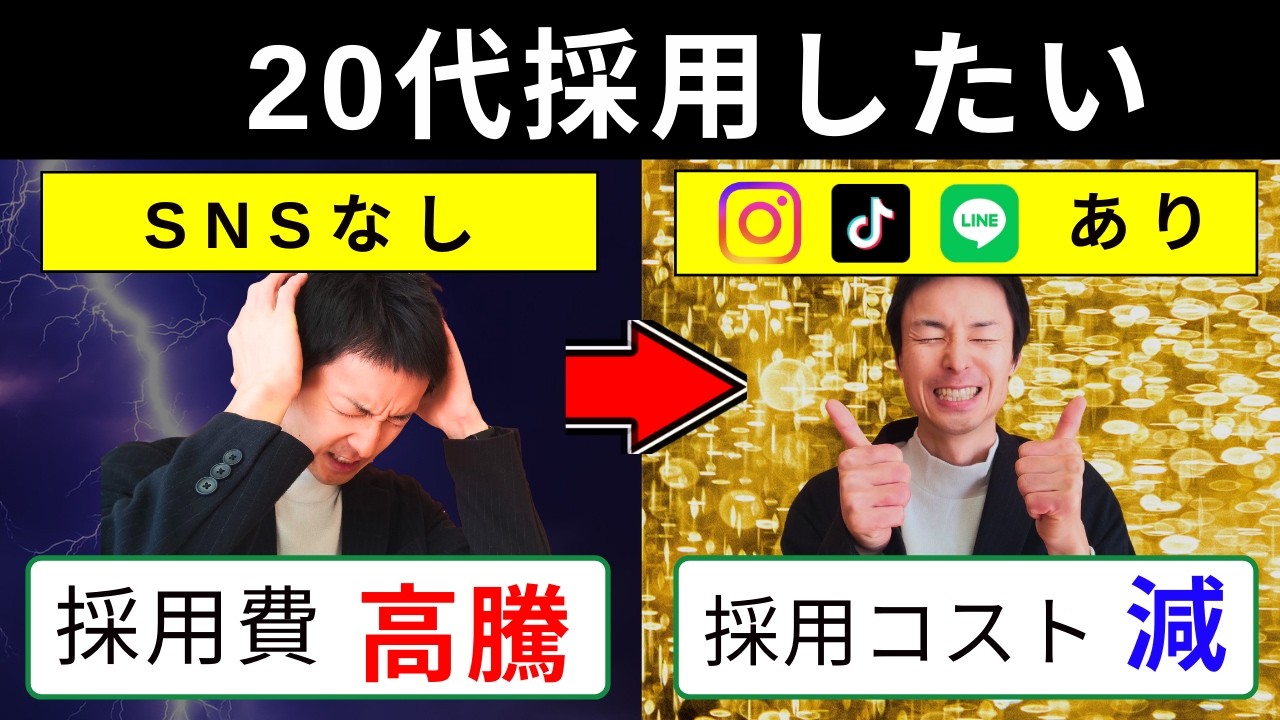 SNS採用 20代 中小企業